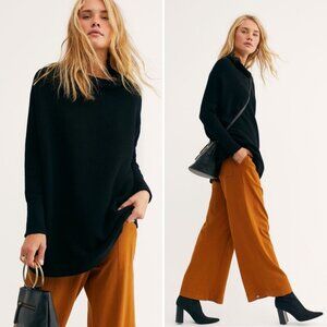 Free People Ottoman Slouchy Tunic Top Sweater Knit Mini Dress Oversized Loose FP